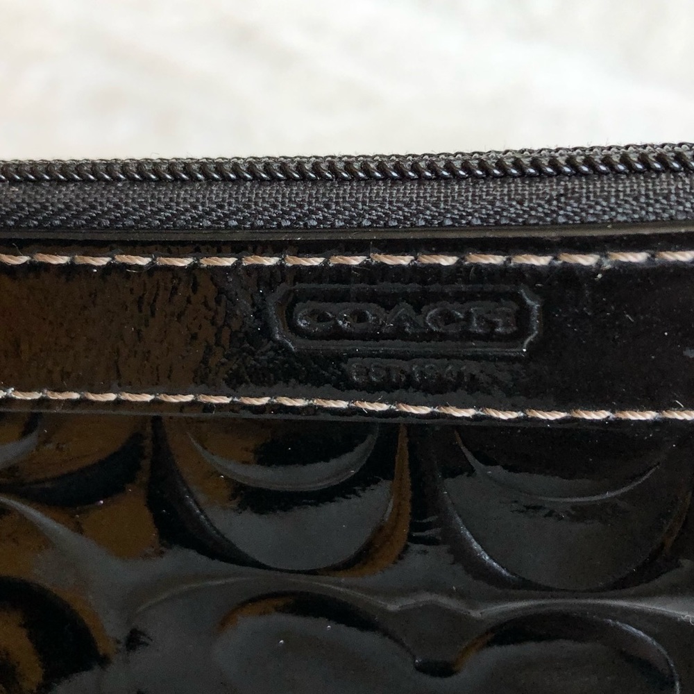 Coach Embossed Patent Leather Wristlet - Picture 8 of 9